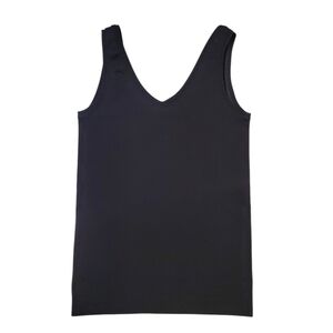 White House Black Market Tank Top V Neck Nylon Stretch Black Size XSmall